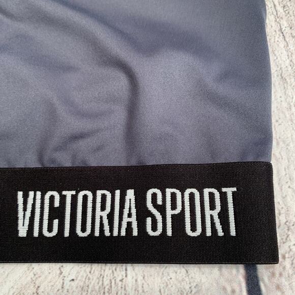 VICTORIA SPORT Women’s “The Player” Grey/Black RacerBack Sports Bra /Size: Small - Picture 3 of 7